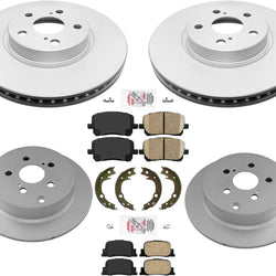 For 2005-2010 Scion TC Front & Rear Brake Rotors and Ceramic Brake Pads Shoes