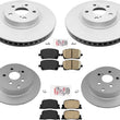 For 2005-2010 Scion TC Front & Rear Coated Brake Disc Rotors & Ceramic Pads 6pc