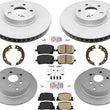 Front & Rear Coated Brake Disc Rotors & Ceramic Pads For 2005-2010 Scion TC