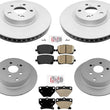 Front & Rear Coated Brake Rotors & Ceramic Pads For 2002-2005 Celica GTS GT