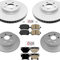 Front & Rear Coated Brake Rotors & Ceramic Pads For 2002-2005 Celica GTS GT