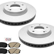 Front Coated Disc Brake Rotors & Ceramic Brake Pads for Kia Rondo 2010-2012