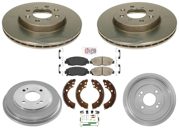 Performance Carbon Brake Rotors Pads Drum Brake Shoes for Honda Civic 2001-2005