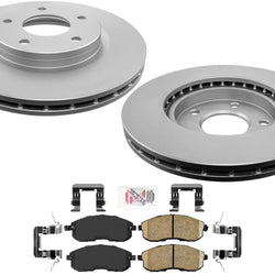 GEO Performance Coated Disc Brake Rotors Pads For Nissan Sentra 2013-2019