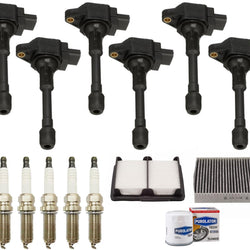 Ignition Coils Spark Plugs Tune Up Kit For Infiniti Q70 Q70L 3.7L 2014-2019