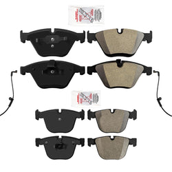 AmeriPro OE Semi Metallic Disc Brake Pads with Sensor For BMW 550i 2006 09 2010