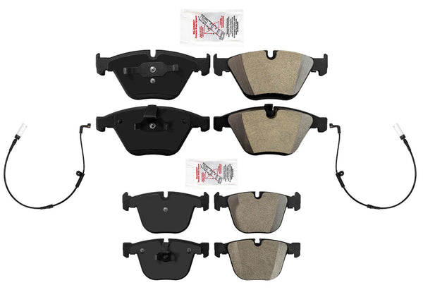 AmeriPro OE Semi Metallic Disc Brake Pads with Sensor For BMW 550i 2006 09 2010