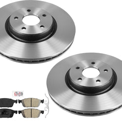 Rear AmeriBRAKES Carbon Disc Brake Rotors & Pads For Ford Transit Connect 14-18