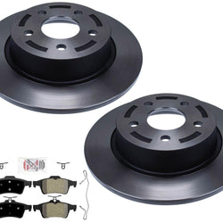 Rear AmeriBRAKES Carbon Disc Brake Rotors Pads for Ford Transit Connect 14-2018