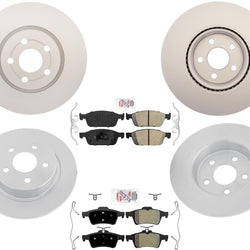 Front Rear GEO Coated Brake Rotors & Brake Pads For Ford Transit Connect 19-22