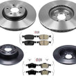 Front And Rear Carbon Brake Rotors & Pads For Ford Transit Connect 2014-2018