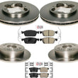Rotores de freno de disco y pastillas de freno para Honda Accord 1995-1997 2.2L 4 puertas Sedan