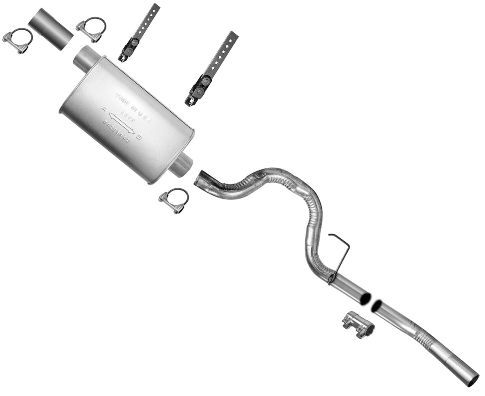 Tubo de escape de silenciador económico Taylor Working Man para Ford F150 2004-2014