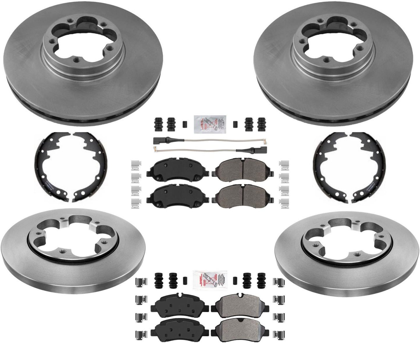 Disc Brake 5Bolt Disc Rotors Severe Duty Pads for Ford Transit 350 2020-2021