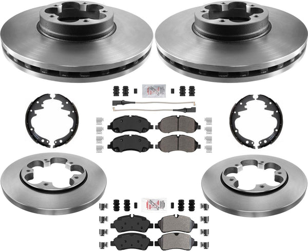 Disc Brake 5 Bolt Disc Rotors Severe Duty Pads For Ford Transit 350 2020-2021