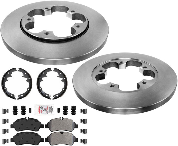 REAR Disc Brake 5Bolt Disc Rotors Severe Duty Pads For Ford Transit 2020-2021