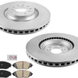 Front Coated Brake Rotors & Ceramic Brake Pads For Volkswagen Tiguan 2018-2024