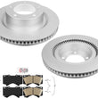 Front Coated Brake Rotors Ceramic Pads Hardware For Toyota Tundra 2007-2021
