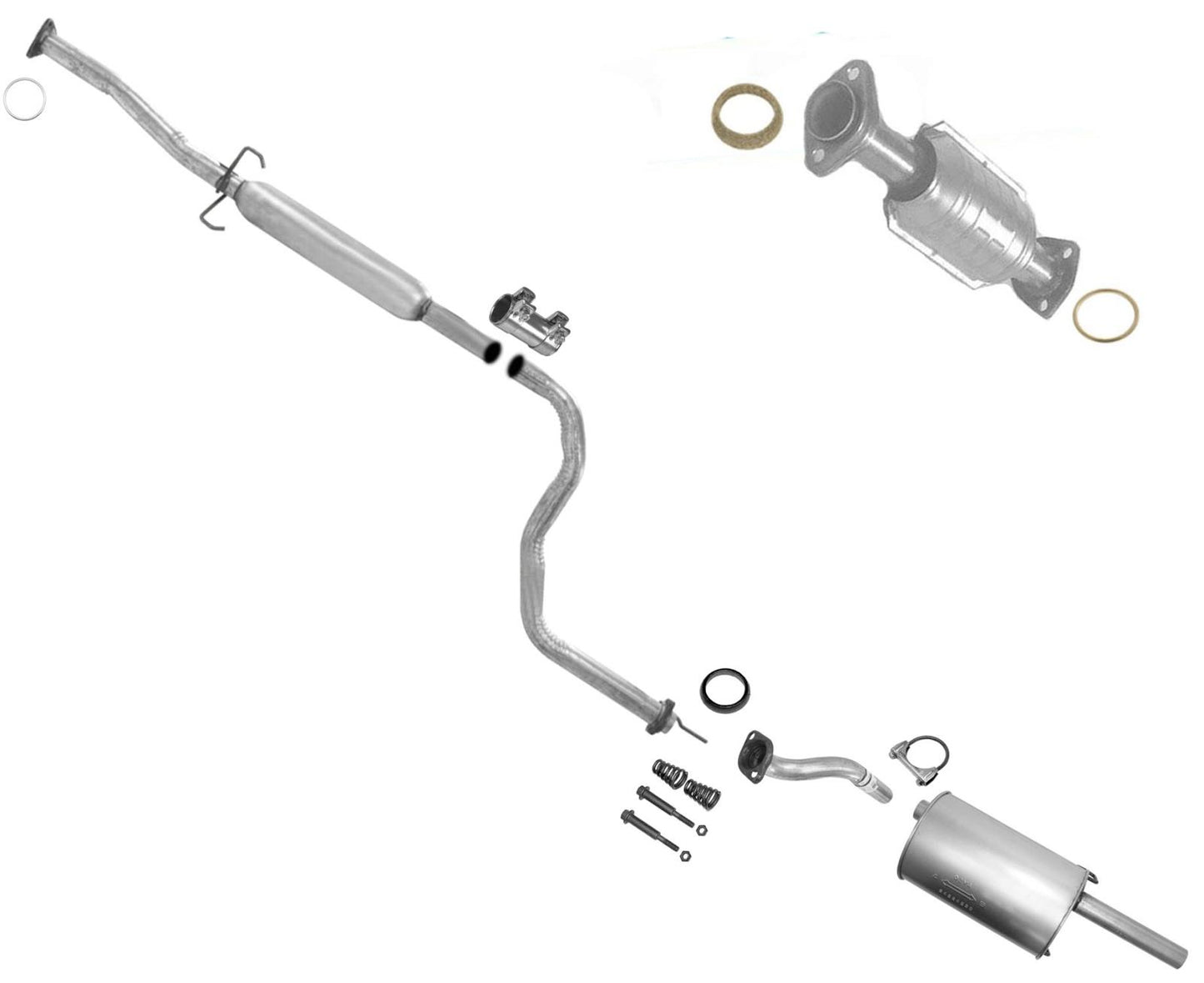 Resonador y silenciador convertidor trasero para Acura Integra 96-01 1.8L 4DR Sedan