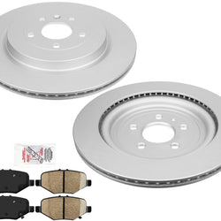 For 2013-2019 Ford Explorer Police Option REAR Rotors & Ceramic Pads 344MM H/D