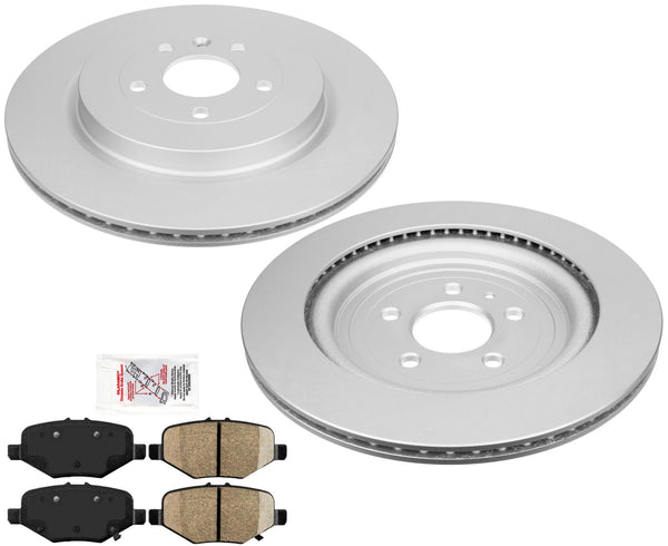For 2013-2019 Ford Explorer Police Option REAR Rotors & Ceramic Pads 344MM H/D