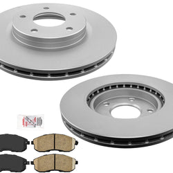 Front Coated Brake Rotors & Ceramic Brakes Pads For Nissan Sentra 1.8L 2013-2019