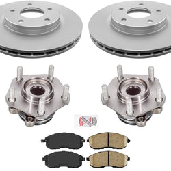 Cojinetes de buje delantero, pastillas de rotores de freno de disco para Nissan Sentra 1.8L 2013-2019