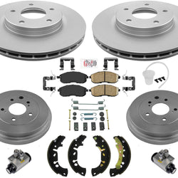 Pastillas de rotores de freno de disco recubiertas para Nissan Sentra 2013-2019 con frenos de tambor Rr