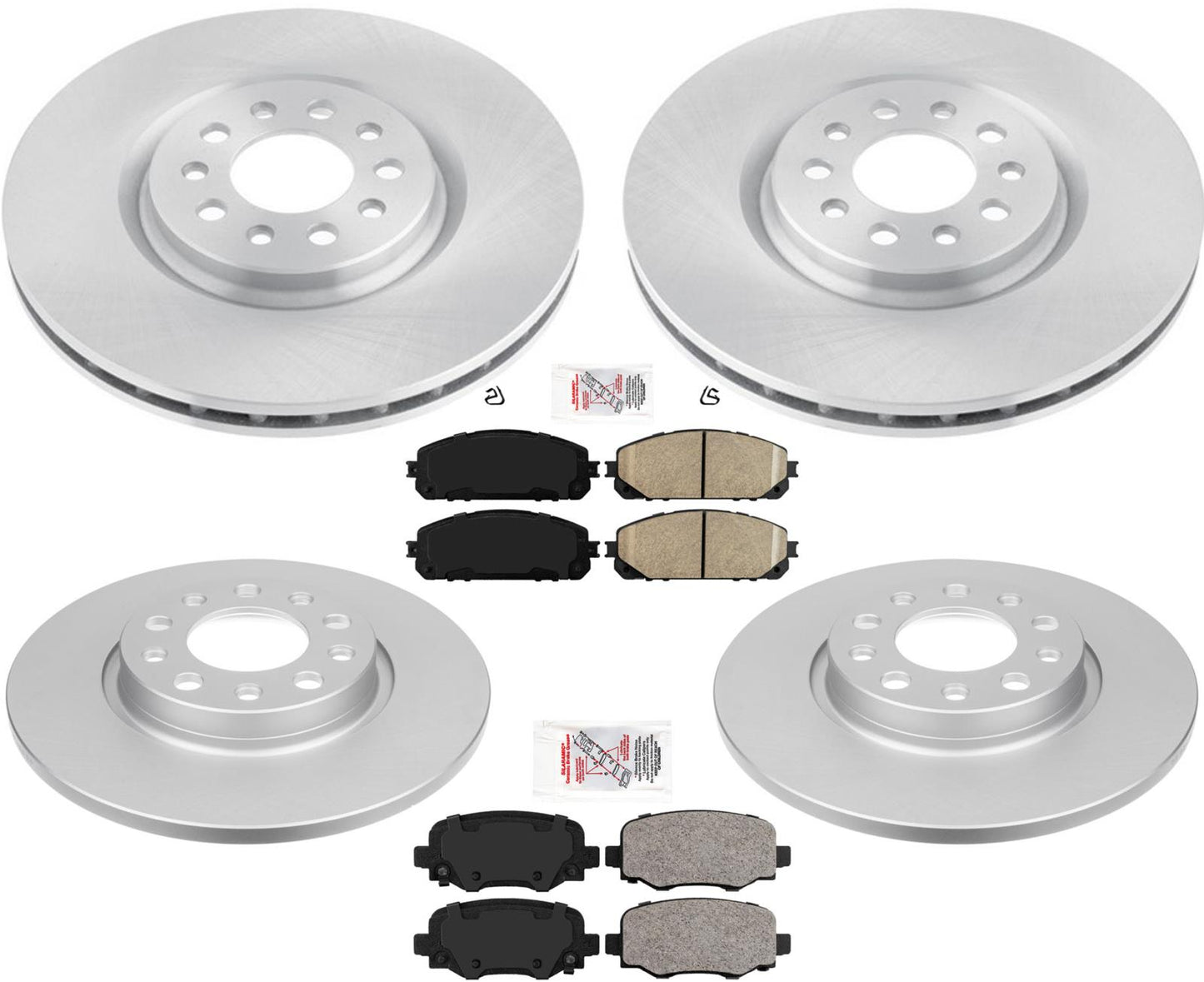F & R Pads & Rotors For 2014-21 Cherokee W/ Larger 330MM 13 Inch Rotors 4 Piston