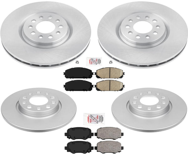 Pads & Rotors for 14-18 Cherokee 3.2L W/ 320MM Rear & Frt Single Piston Caliper