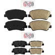 Front & Rear AmeriBRAKES Ceramic Pads For 11-16 Elantra 12-16 Veloster Non Turbo
