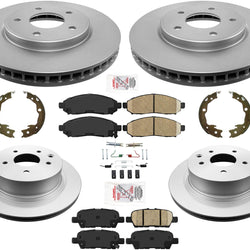 Front & Rear Brake Disc Rotors With Ceramic Pads for 2011-2015 Nissan Leaf 8Pc