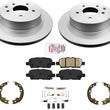 Rear Coated Brake Rotors & Brake Pads Parking Shoes For Nissan Leaf 2011-2021