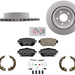 Coated Rotors Brake Pads Shoes for Nissan Leaf 18-2021 W Electric Parking Brake