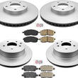 Front & Rear Coated Brake Rotors & Brake Pads For 2003-2005 G35 & 350Z