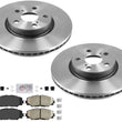Front Carbon Rotors & AmeriPLATINUM Pads For Toyota Corolla 09-19 W/ Rear Drums