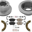 Kit de pastillas y rotor de freno de disco trasero para GMC Savana 3500 2003-2008 ruedas traseras dobles