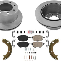 Kit de pastillas y rotor de freno de disco trasero para GMC Savana 3500 2003-2008 ruedas traseras dobles