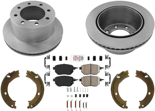Kit de pastillas y rotor de freno de disco trasero para GMC Savana 3500 2003-2008 ruedas traseras dobles