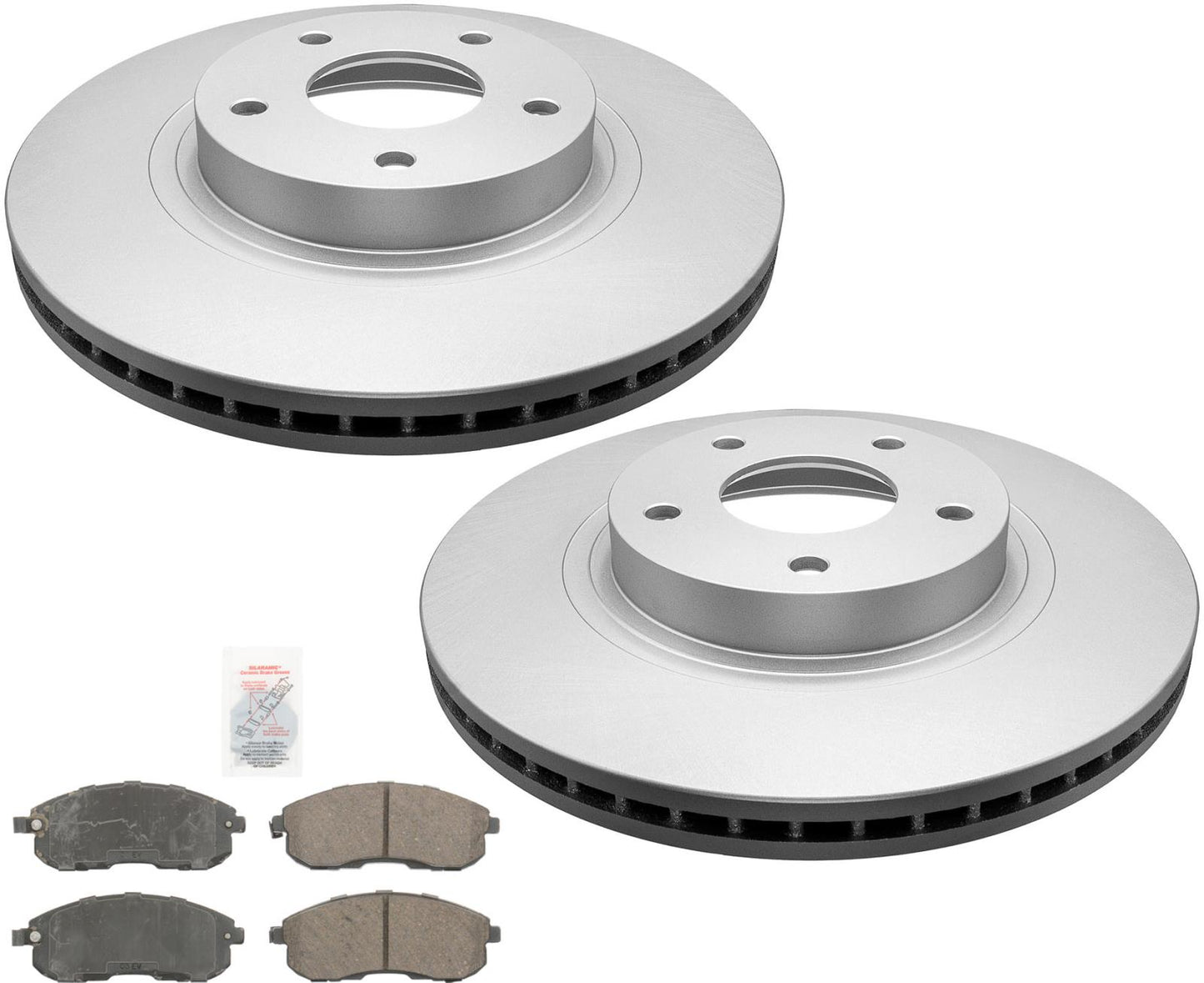 Front Coated Brake Rotors & Pads For Infiniti I35 02-04 & 02-03 Nissan Maxima