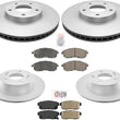 Front & Rear Coated Brake Rotors & Ceramic Brake Pads For 2003 Nissan Maxima