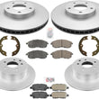 Front & Rear Coated Brake Rotors & Brake Pads For Nissan Altima 2.5L 2002-2006