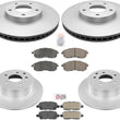 Front & Rear Coated Brake Rotors & Ceramic Pads For Nissan Altima Base 2002-06