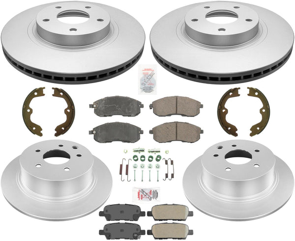 Pastillas de cerámica para rotores de freno F &amp; R para Nissan Altima No SE-R 8 piezas 2002-2006