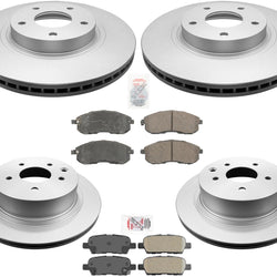 F & R Brake Rotors & Ceramic Pads For 03-05 350Z Base ( Except Brembo ) 6Pc Kit