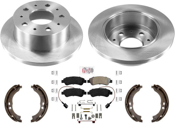 Rear Solid Brake Rotors Pads Hardware For Ram Promaster 1500 2500 2014-2021