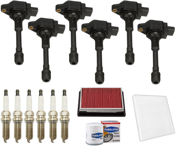 Ignition Coils Spark Plugs Tune Up Kit For Infiniti G37 3.7L 2008-2013