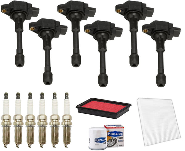 Ignition Coils Spark Plugs Tune Up Kit For Infiniti FX37 3.7L 2013