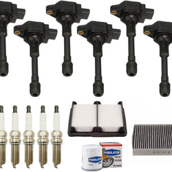 Ignition Coils Spark Plugs Tune Up Kit For Infiniti FX37 3.7L 2013