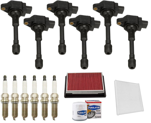 Ignition Coils Spark Plugs Tune Up Kit For Nissan 370Z 3.7L 2009-2020